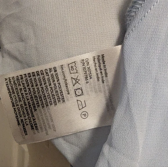 H&M Sky Blue Ruffle Blouse - Picture 10 of 10